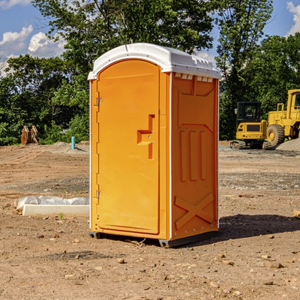 how often are the portable restrooms cleaned and serviced during a rental period in Diamondville